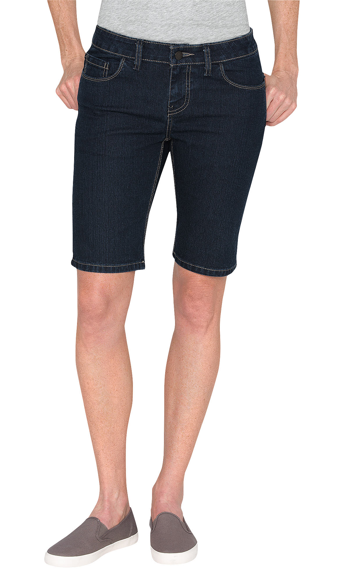 Genuine Dickies Women's 10" Stretch Denim Shorts Corporate Cleaners