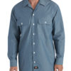 Relaxed Fit Long Sleeve Chambray Shirt