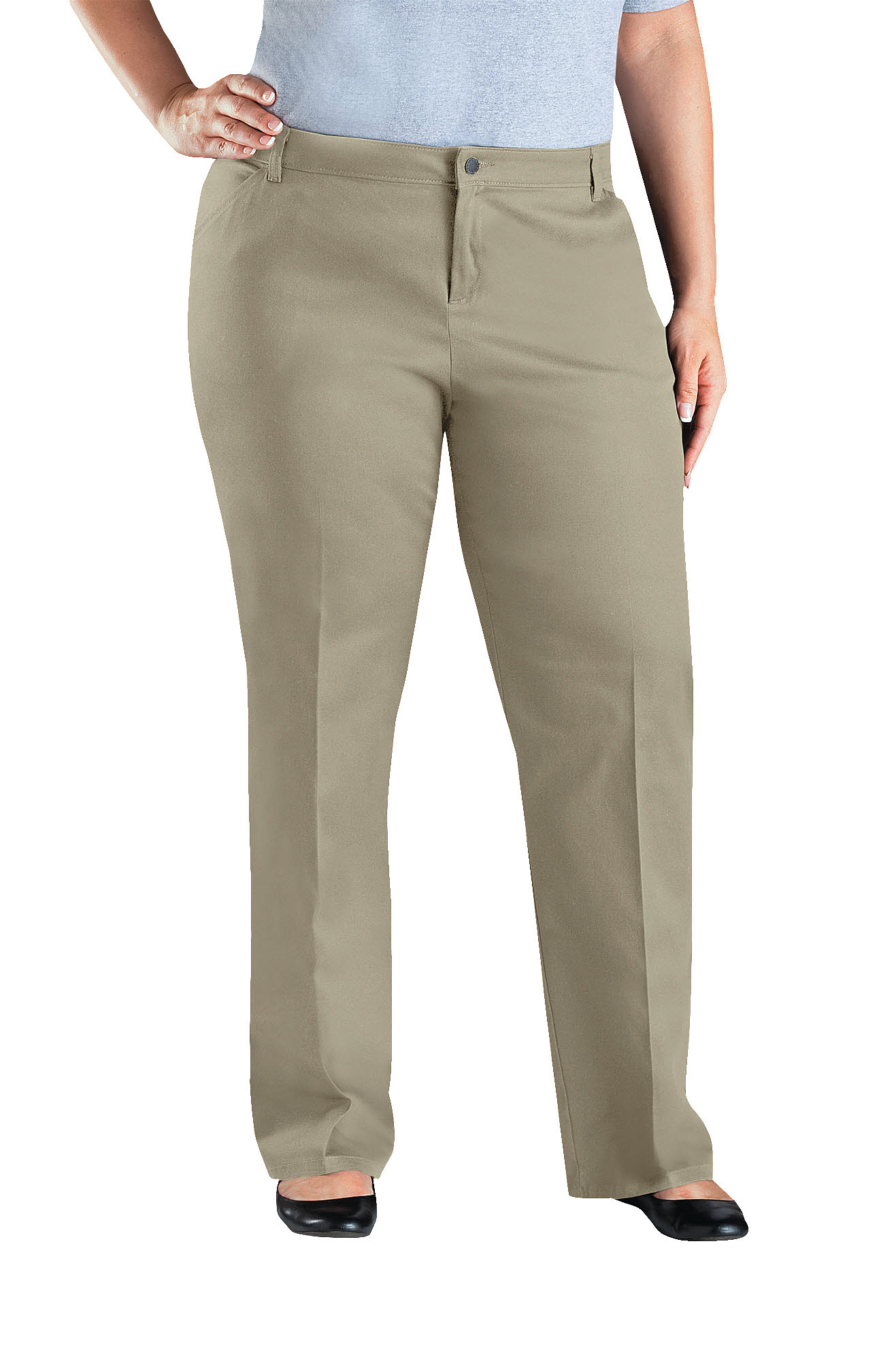 Genuine Dickies Women's Relaxed Straight Stretch Twill Pants