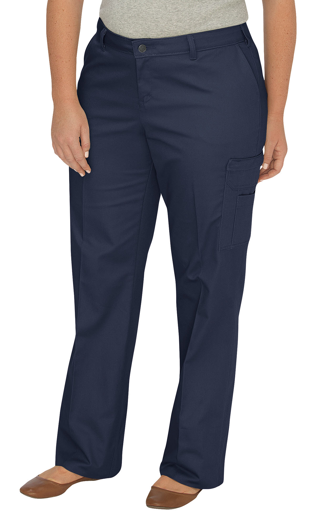 Women's Relaxed Fit Straight Leg Stretch Twill Pants (Plus