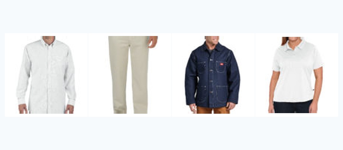Work shirts, pants and jackets